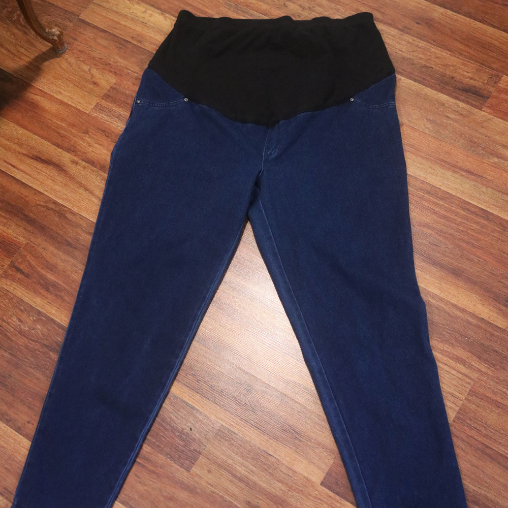 Blue Jean Time and Tru Maternity Stretch Leggings
